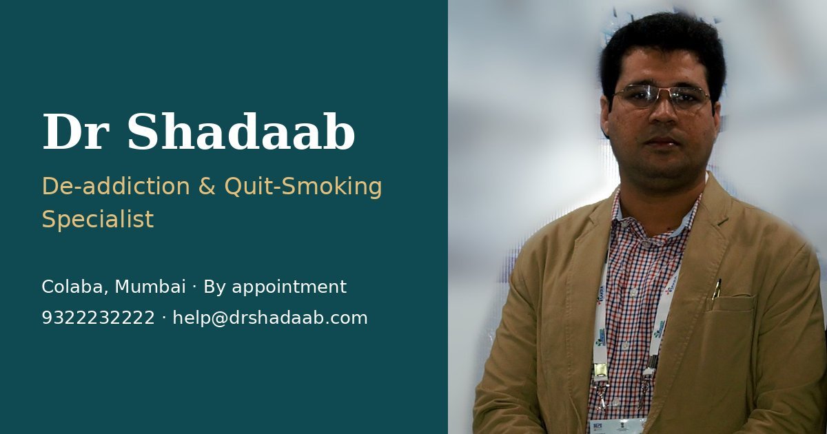 Photo For Addiction CBT for Addiction in Mumbai, Navi Mumbai & Thane | Dr Shadaab